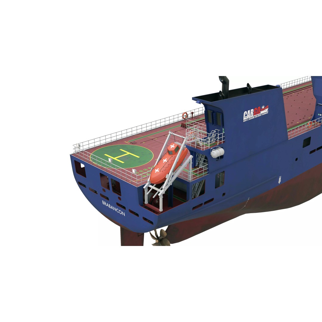 Multipurpose Heavy Lift Freight Ship 3D Model – Highly Detailed, FBX - View 23