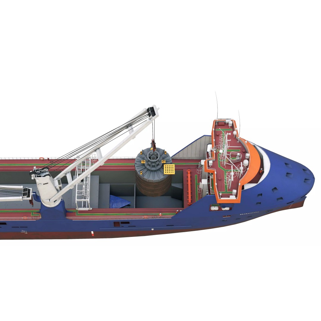 Multipurpose Heavy Lift Freight Ship 3D Model – Highly Detailed, FBX - View 4