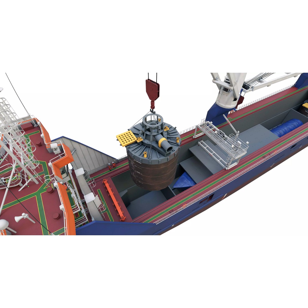Multipurpose Heavy Lift Freight Ship 3D Model – Highly Detailed, FBX - View 5