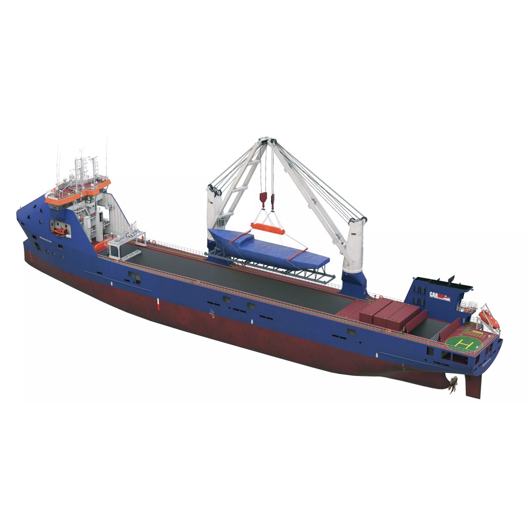 Multipurpose Heavy Lift Freight Ship 3D Model – Highly Detailed, FBX - View 9