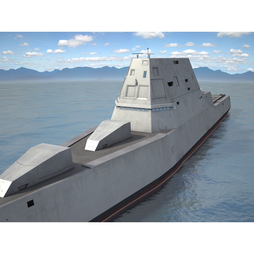 USS Zumwalt DDG-1000 3D Model – High Poly Military Watercraft, FBX - View 10