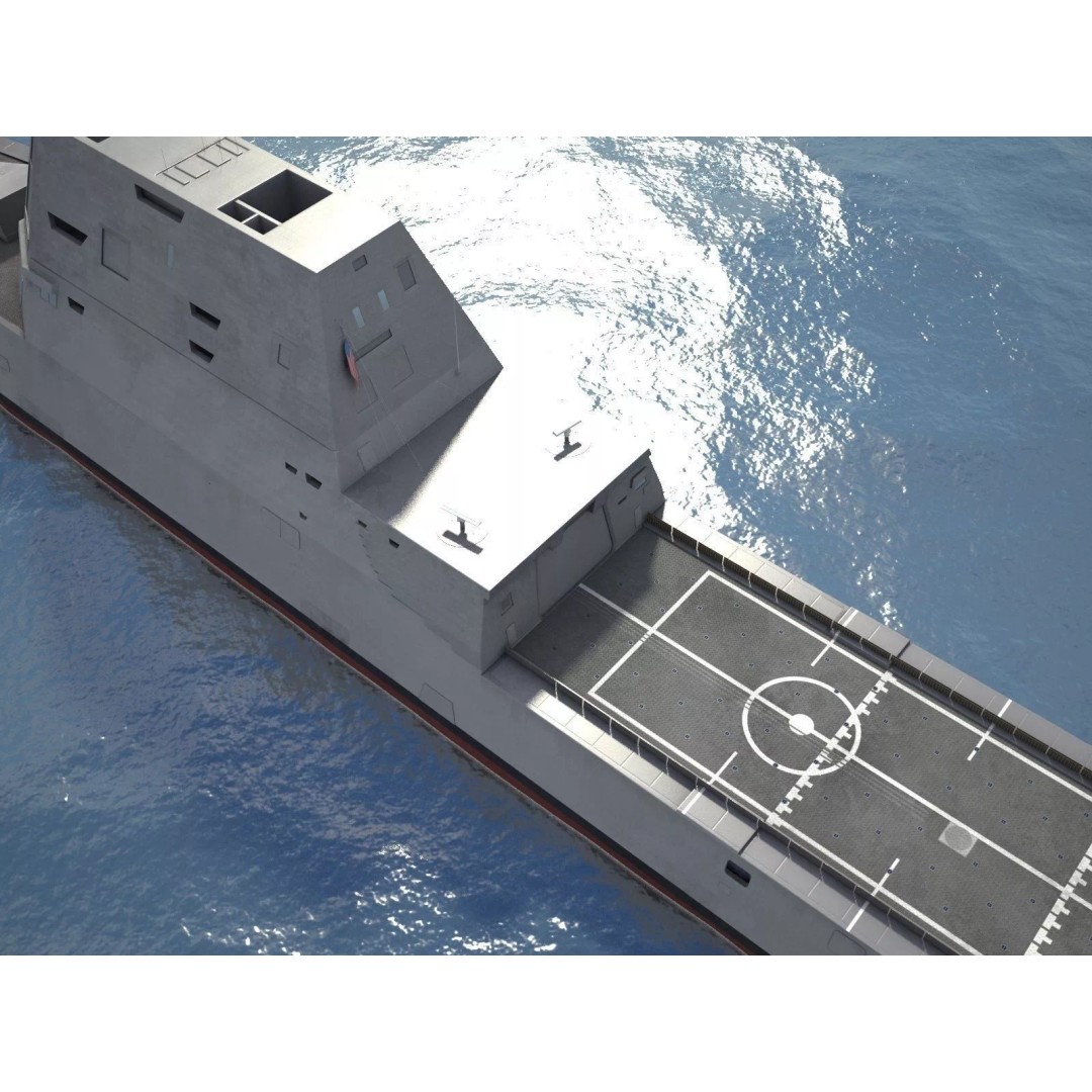 USS Zumwalt DDG-1000 3D Model – High Poly Military Watercraft, FBX - View 11