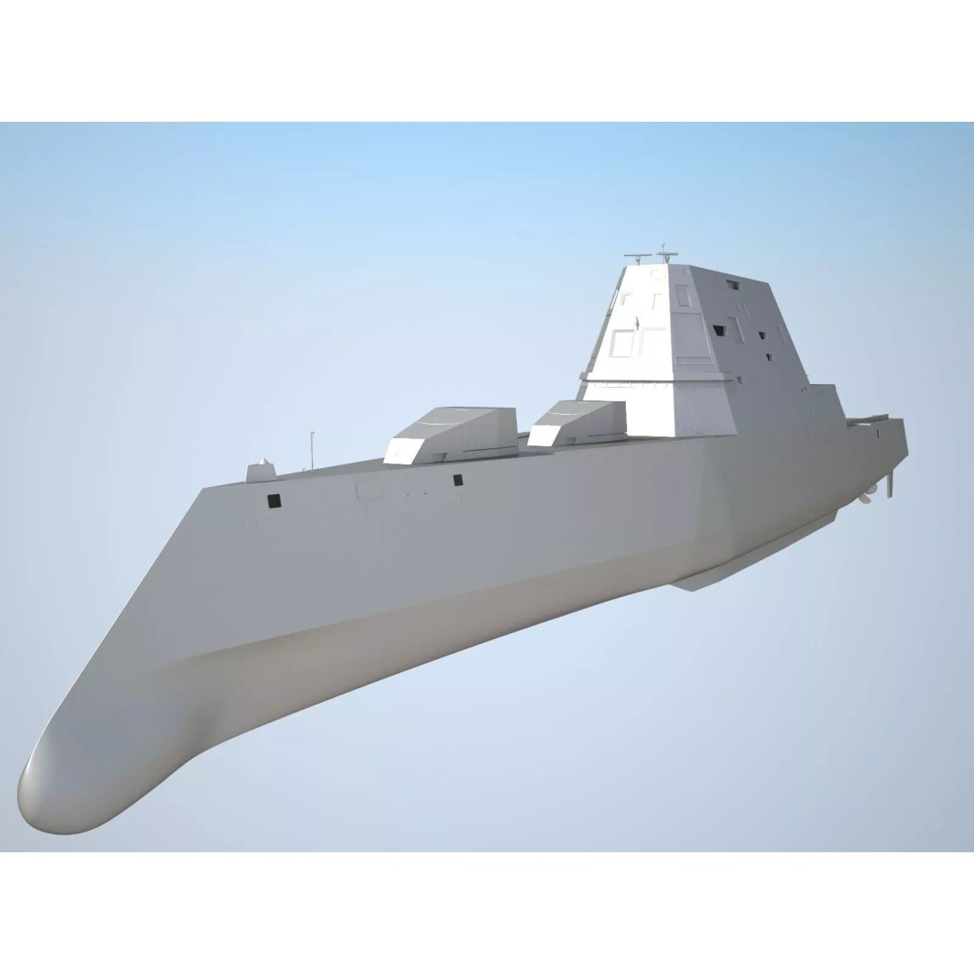 USS Zumwalt DDG-1000 3D Model – High Poly Military Watercraft, FBX - View 14