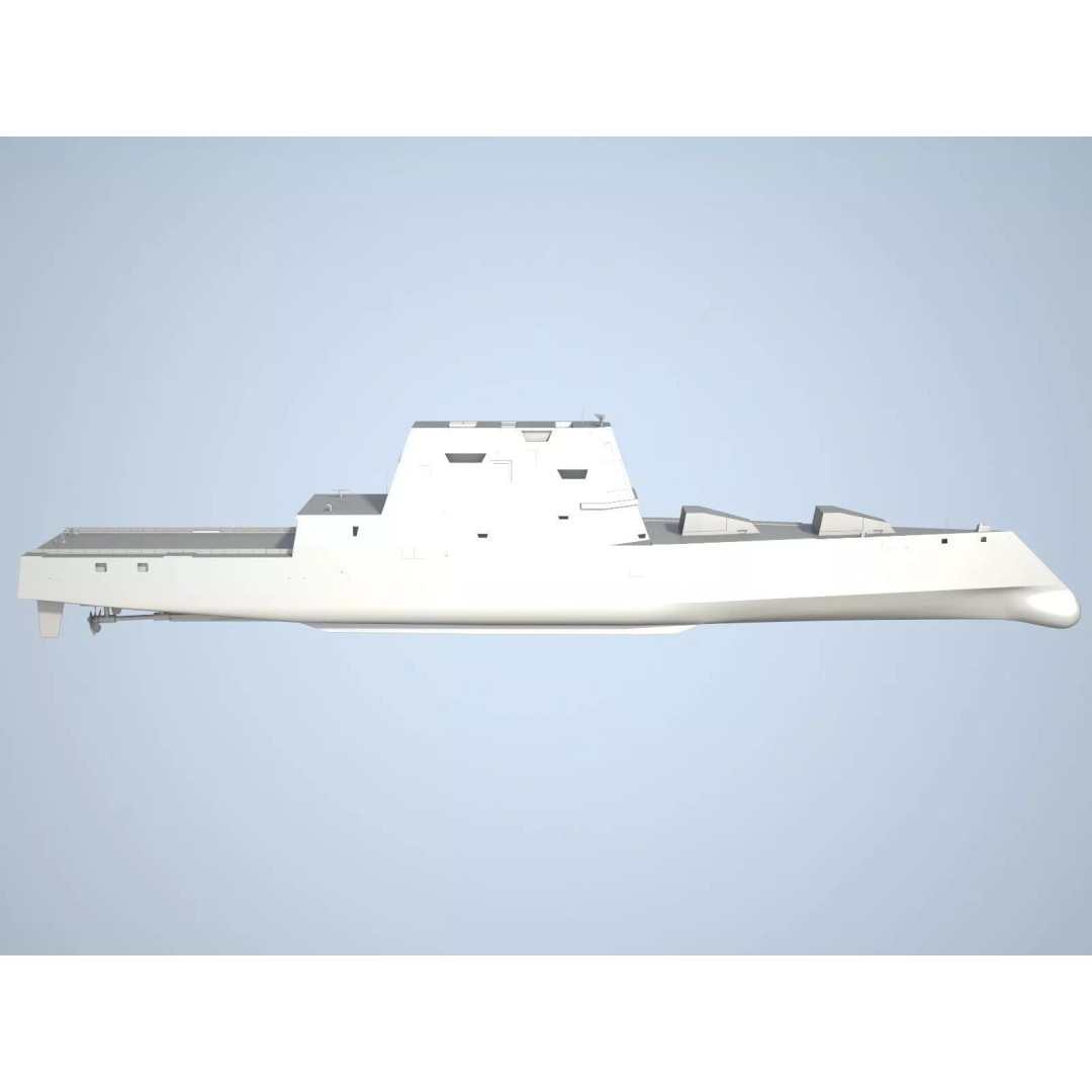 USS Zumwalt DDG-1000 3D Model – High Poly Military Watercraft, FBX - View 15