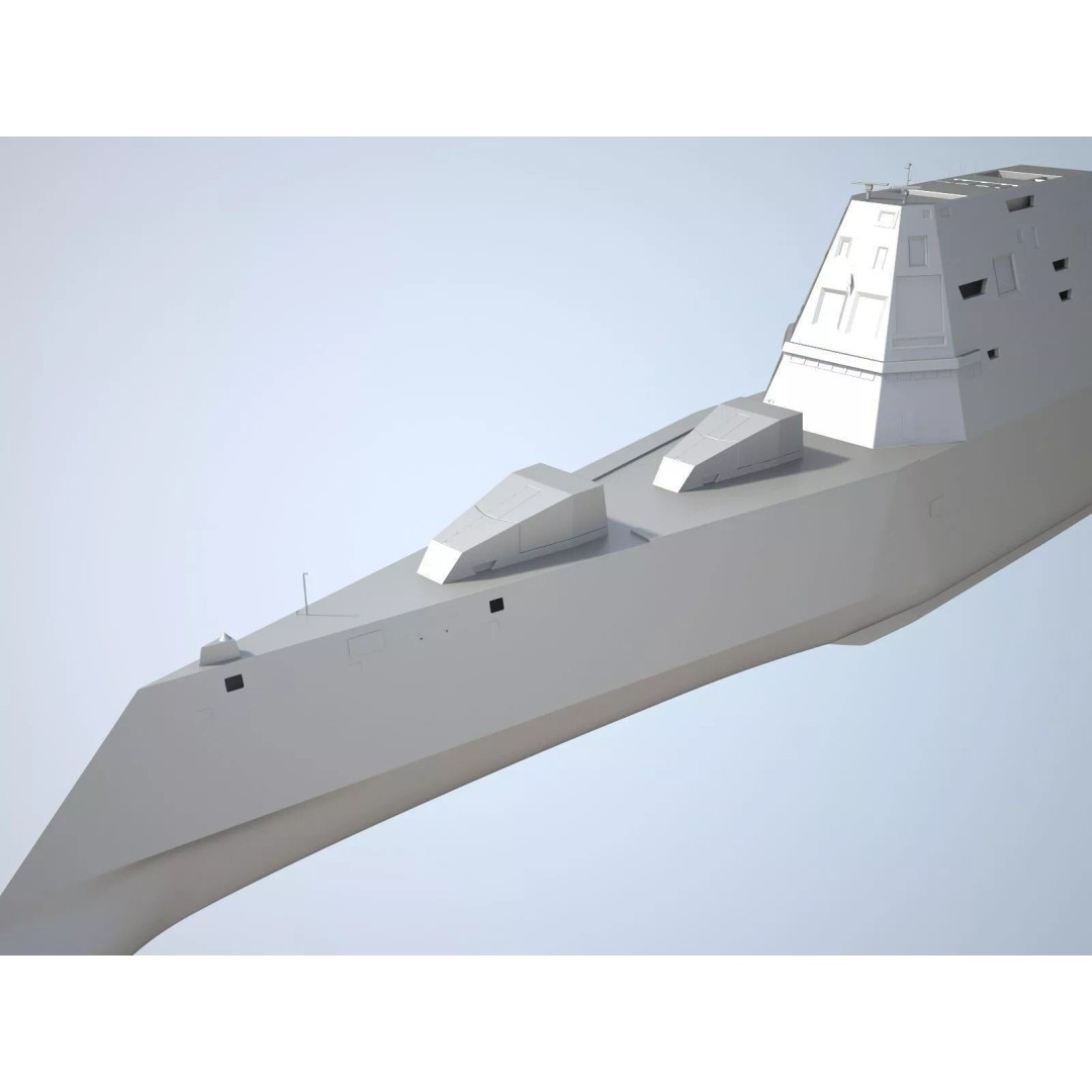 USS Zumwalt DDG-1000 3D Model – High Poly Military Watercraft, FBX - View 16