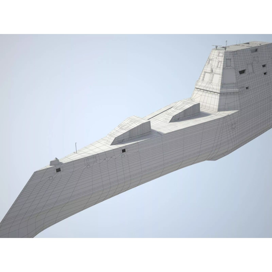USS Zumwalt DDG-1000 3D Model – High Poly Military Watercraft, FBX - View 20