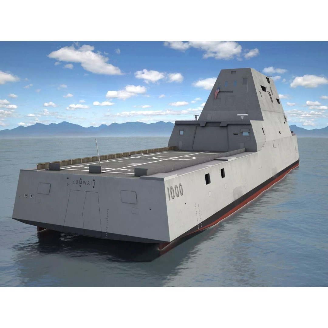 USS Zumwalt DDG-1000 3D Model – High Poly Military Watercraft, FBX - View 4