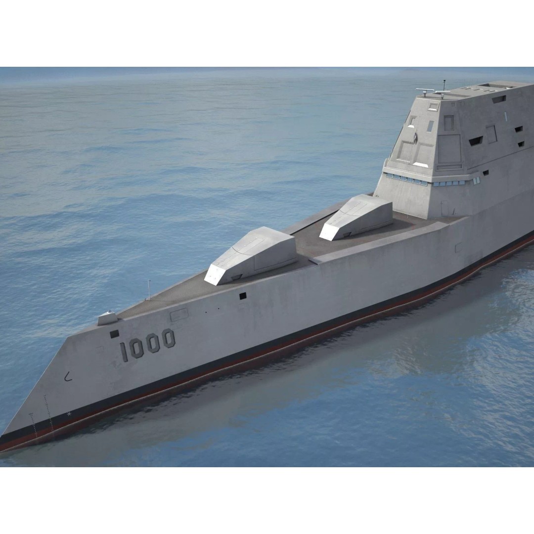 USS Zumwalt DDG-1000 3D Model – High Poly Military Watercraft, FBX - View 5