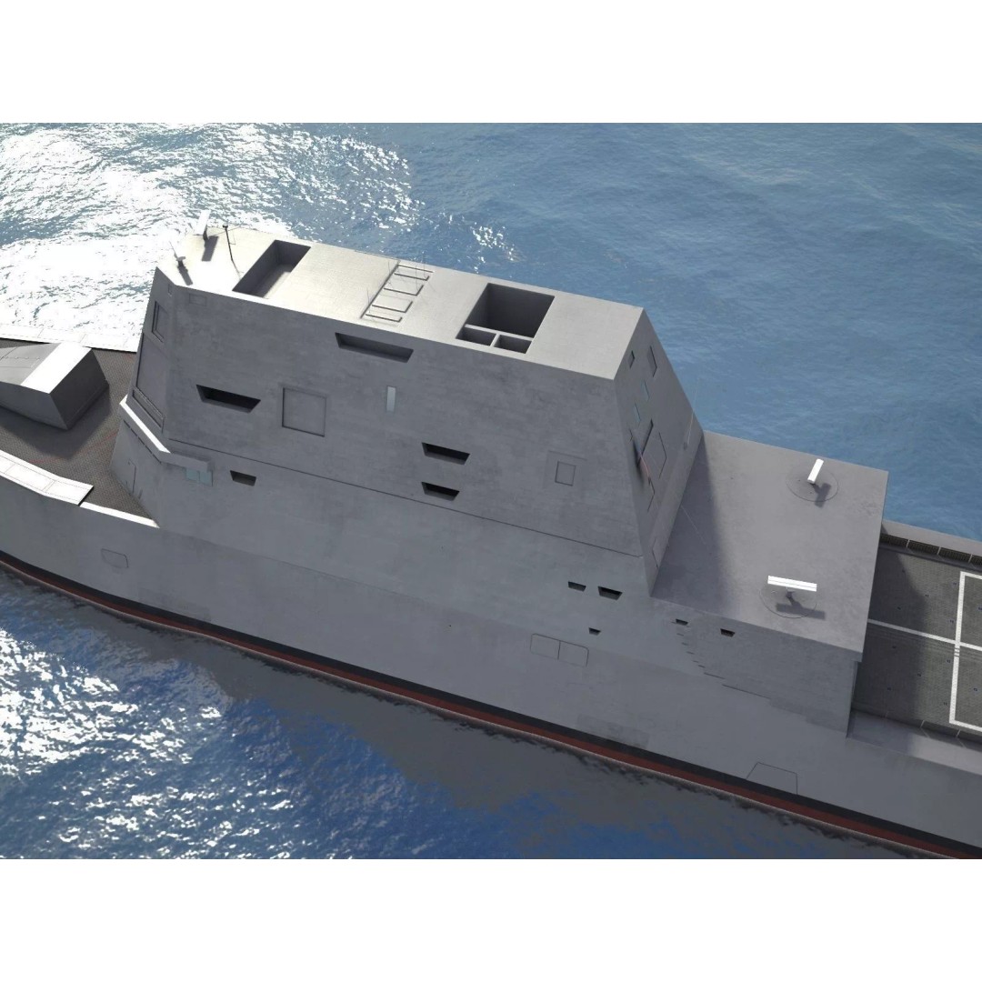 USS Zumwalt DDG-1000 3D Model – High Poly Military Watercraft, FBX - View 6