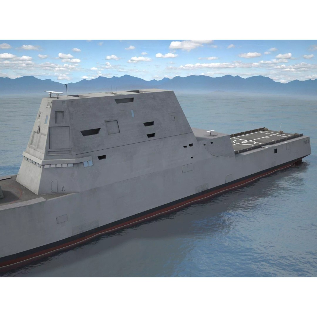 USS Zumwalt DDG-1000 3D Model – High Poly Military Watercraft, FBX - View 8