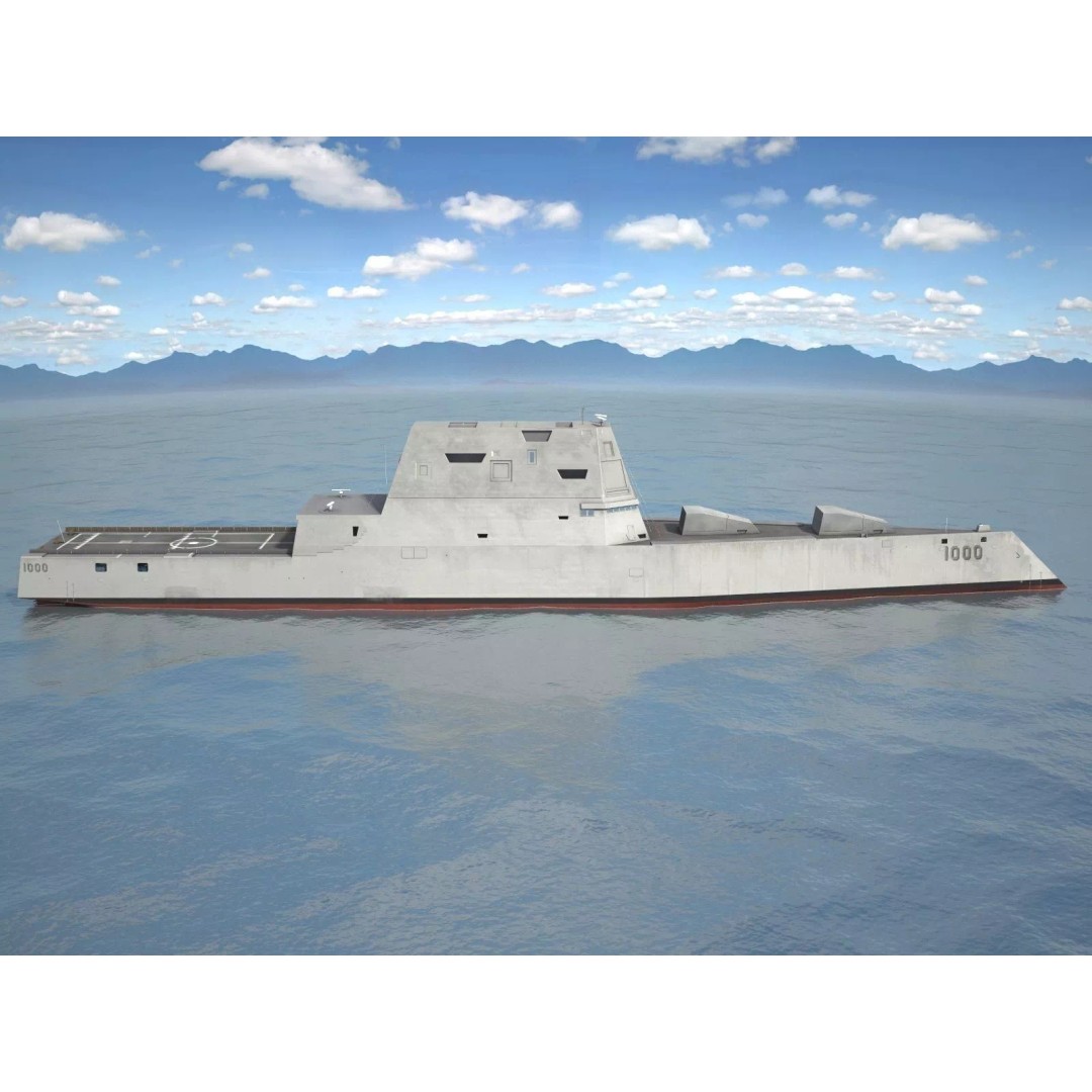 USS Zumwalt DDG-1000 3D Model – High Poly Military Watercraft, FBX - View 9