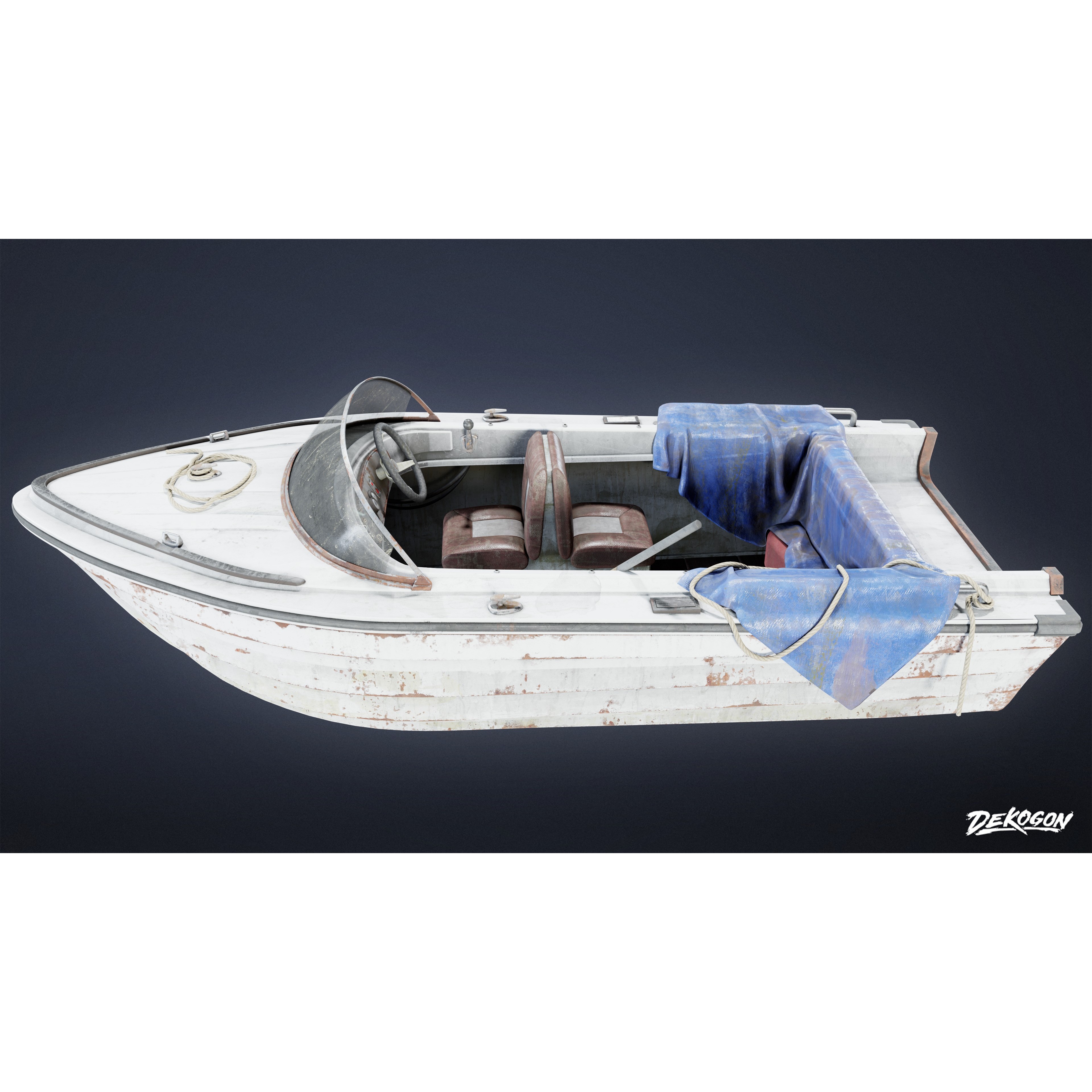 BOATYARD - Low-Poly Game-Ready 3D Model - View 3