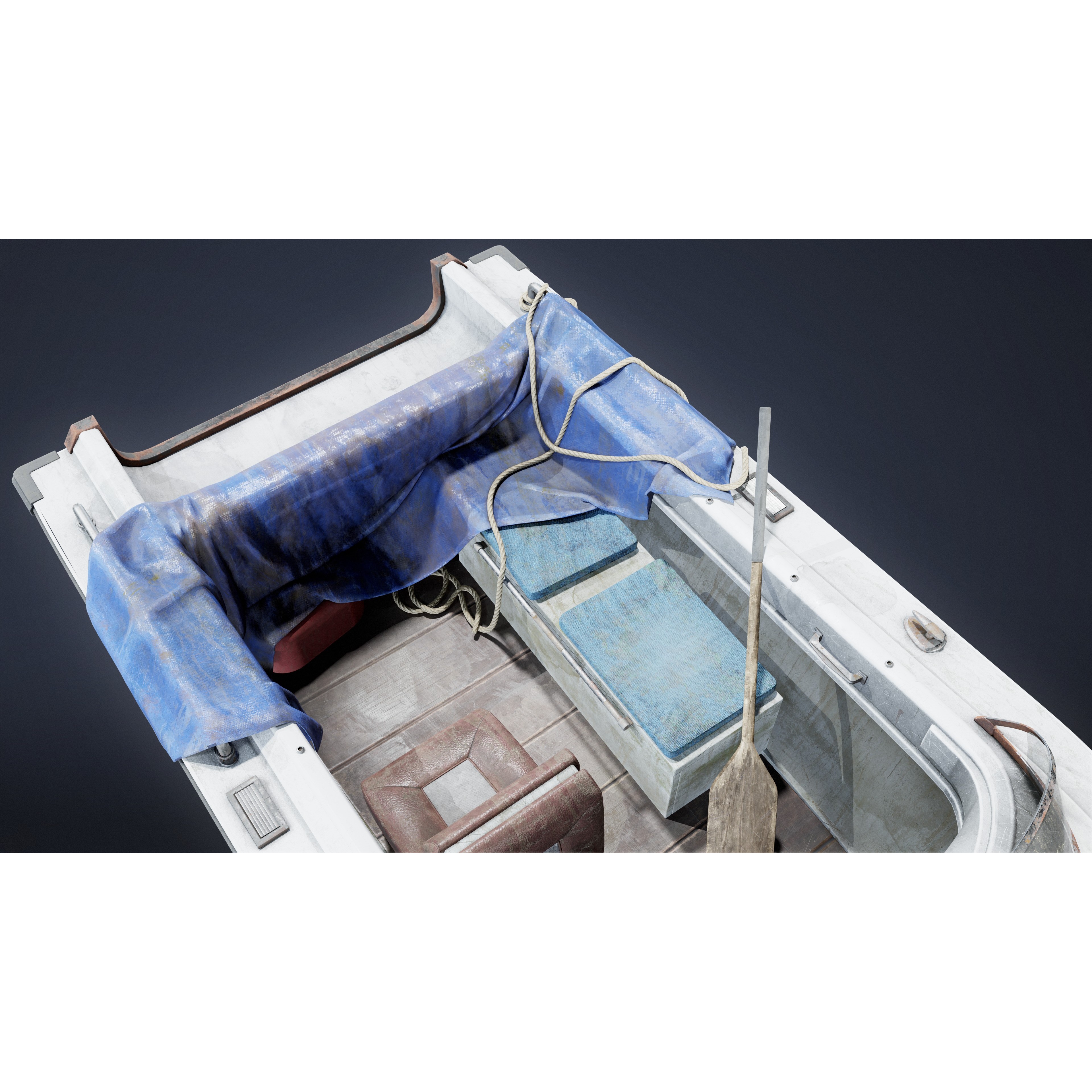 BOATYARD - Low-Poly Game-Ready 3D Model - View 8