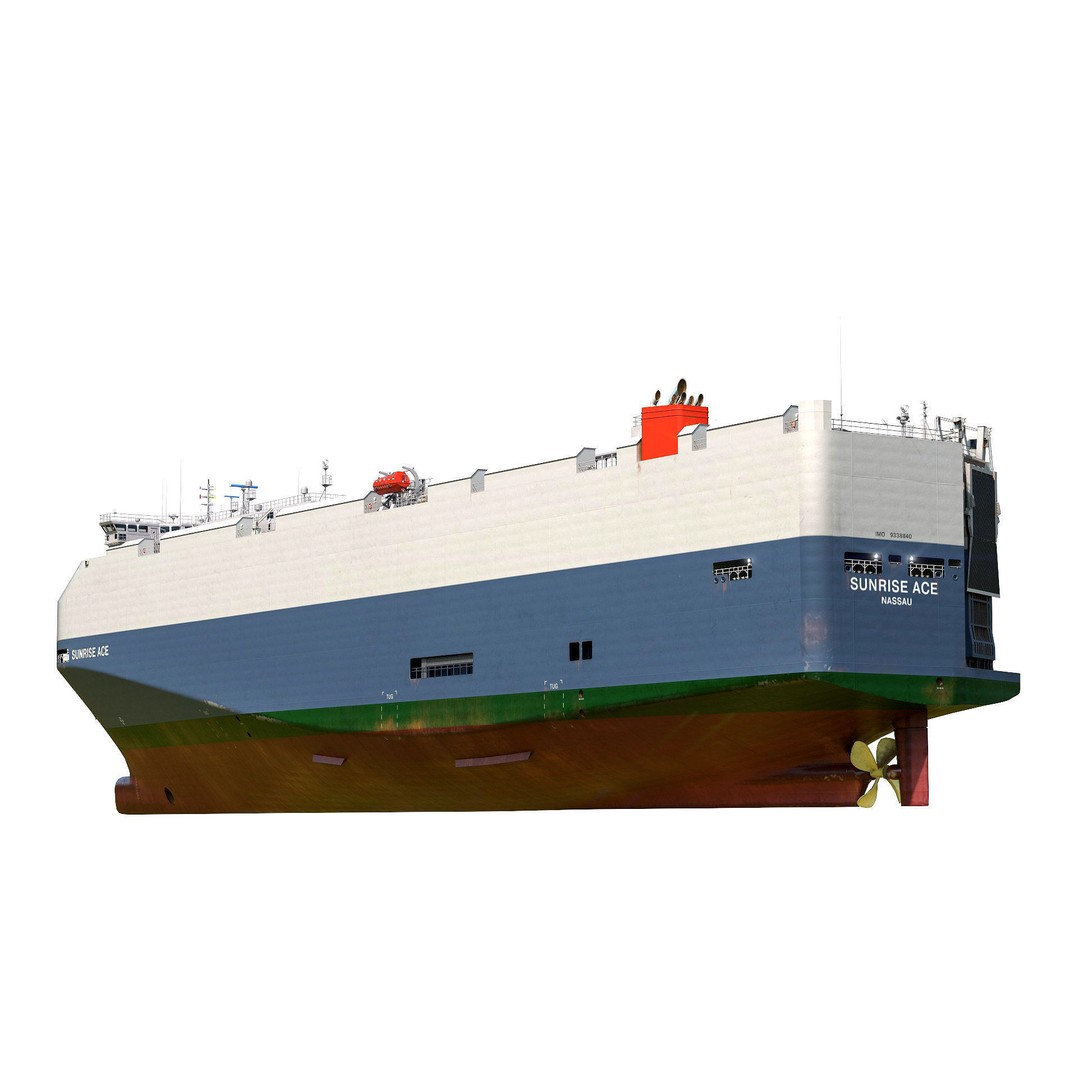 RoRo Vessel 3D Model – High Detail Industrial Watercraft, FBX, OBJ - View 7