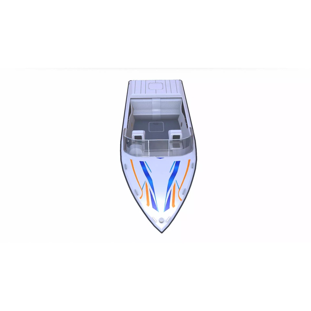 Speedboat 3D Model – Low Poly PBR Game Asset, FBX, OBJ - View 16