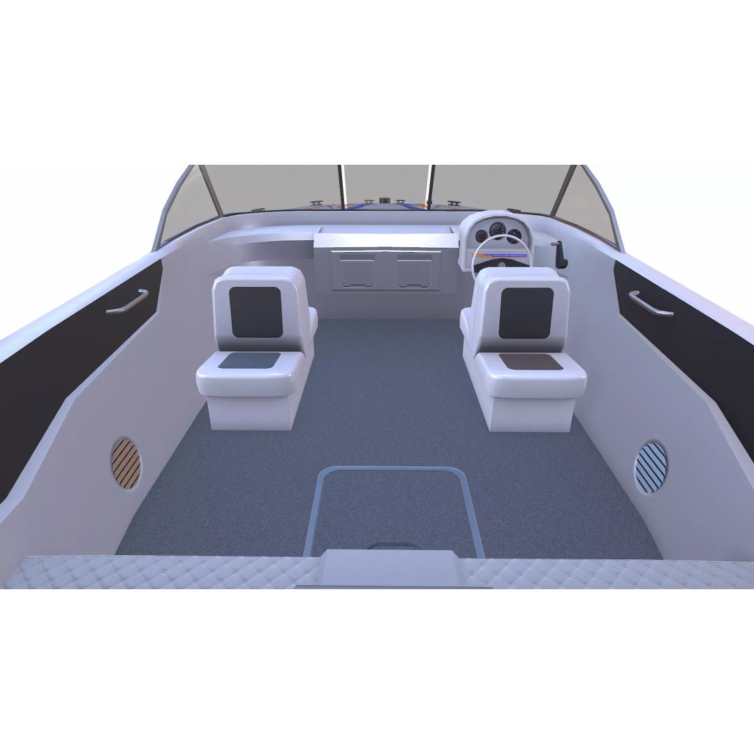 Speedboat 3D Model – Low Poly PBR Game Asset, FBX, OBJ - View 22