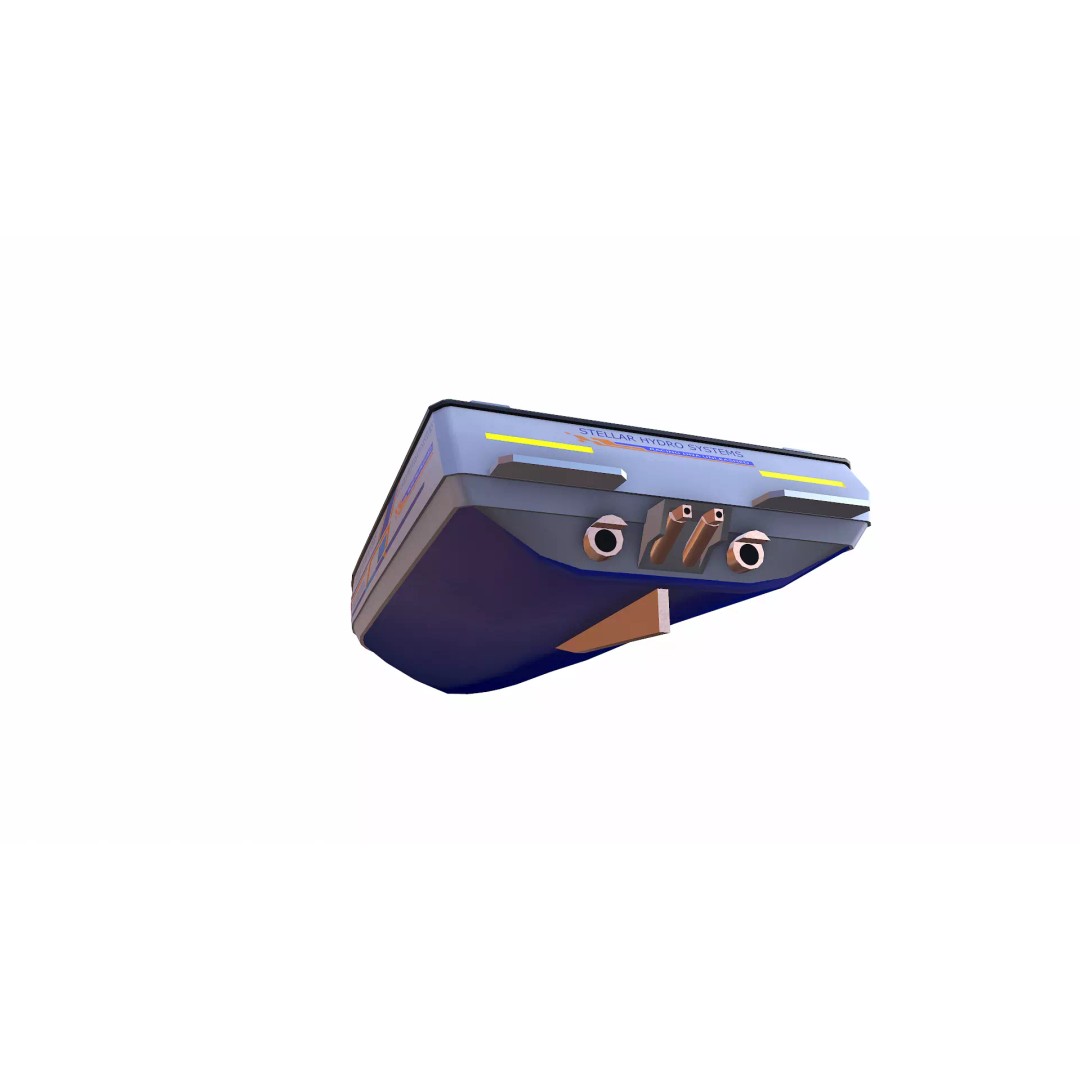 Speedboat 3D Model – Low Poly PBR Game Asset, FBX, OBJ - View 24