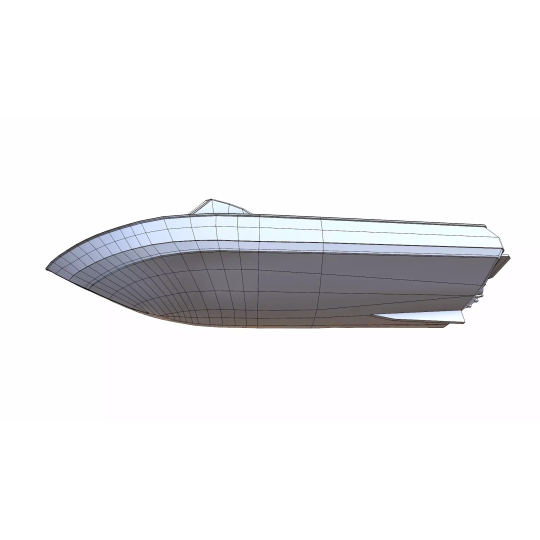 Speedboat 3D Model – Low Poly PBR Game Asset, FBX, OBJ - View 34