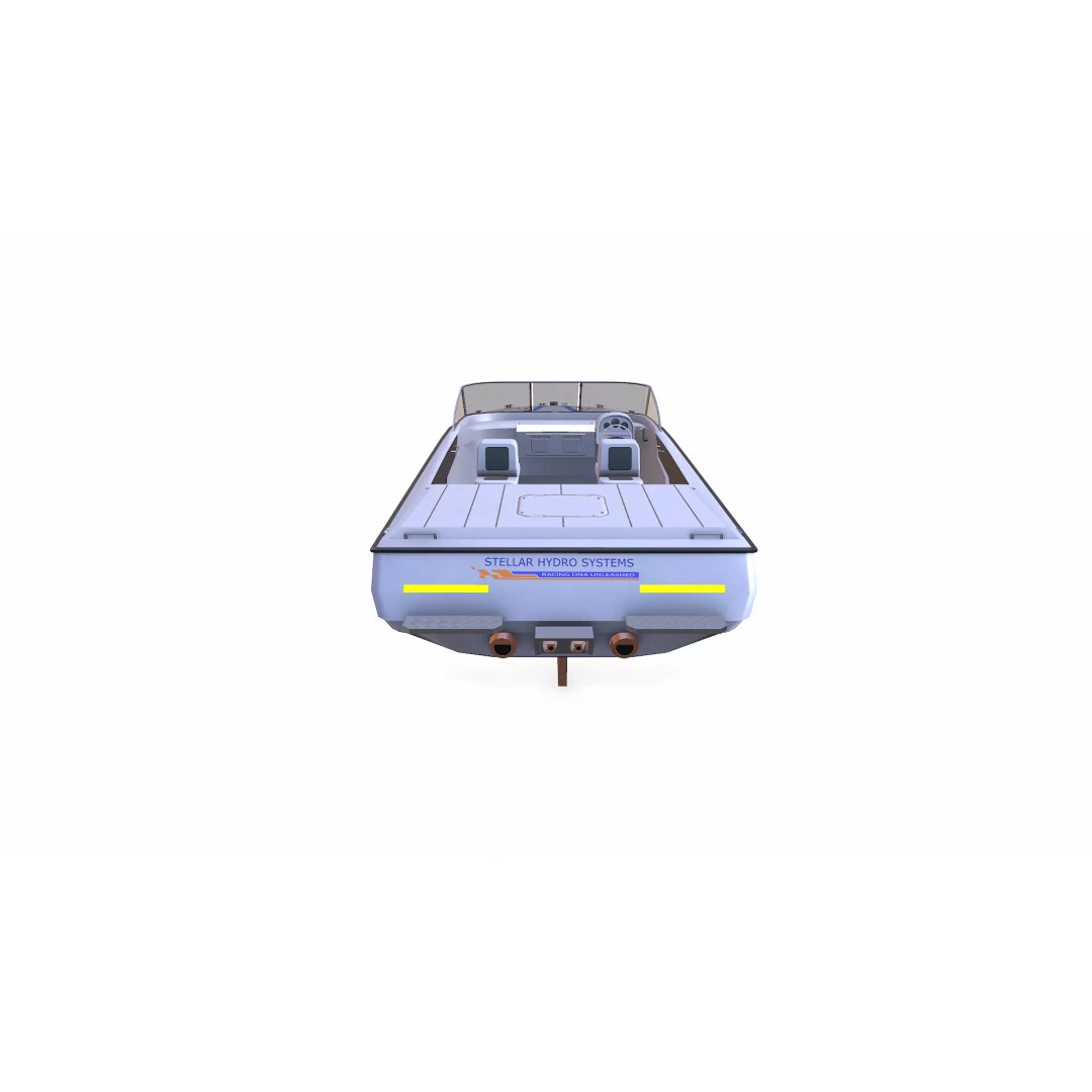 Speedboat 3D Model – Low Poly PBR Game Asset, FBX, OBJ - View 9
