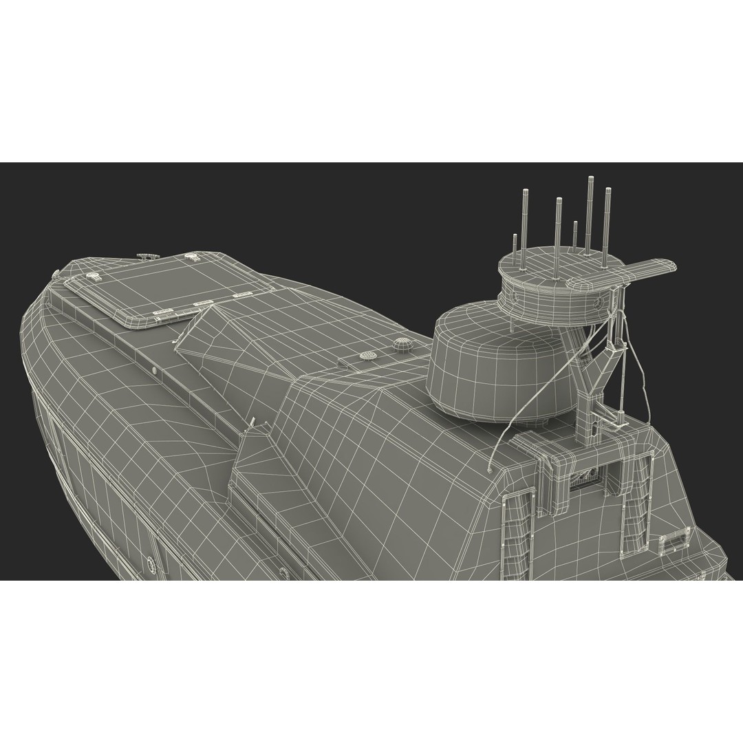 Unmanned Surface Vehicle 3D Model – High Poly PBR Watercraft for Animation