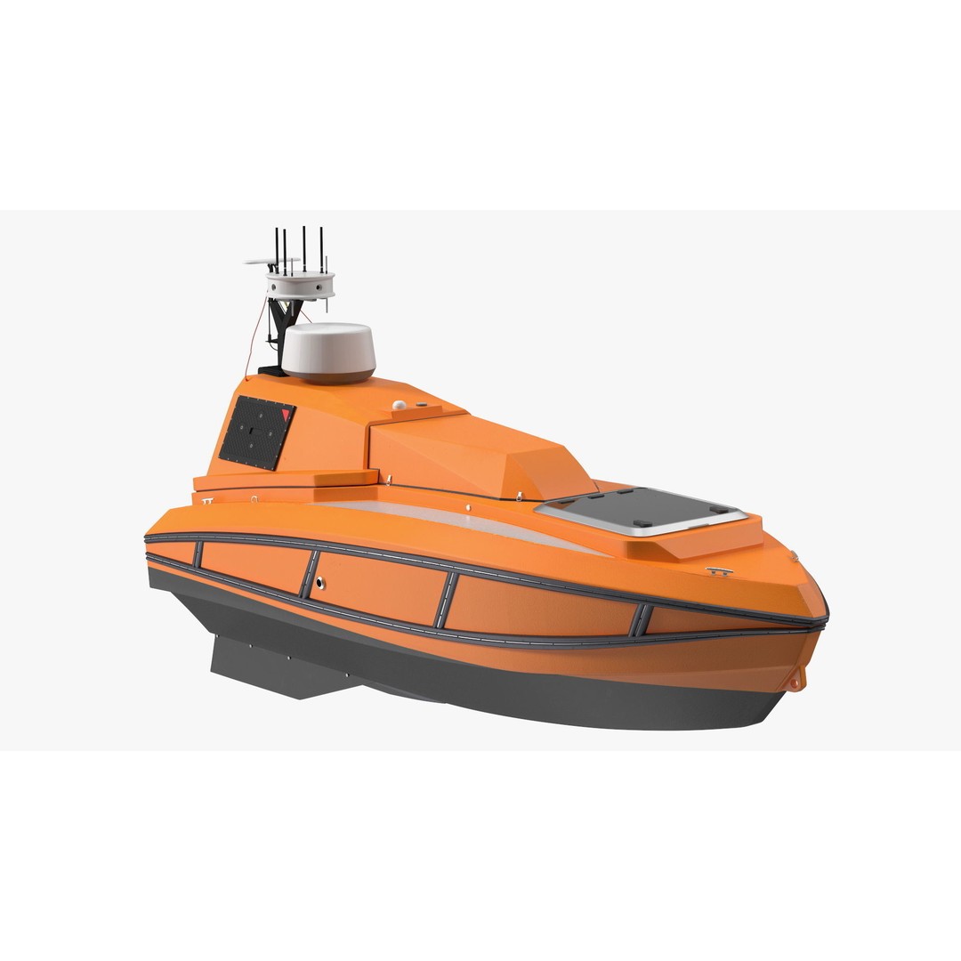 Unmanned Surface Vehicle 3D Model – High Poly PBR Watercraft for Animation - View 11