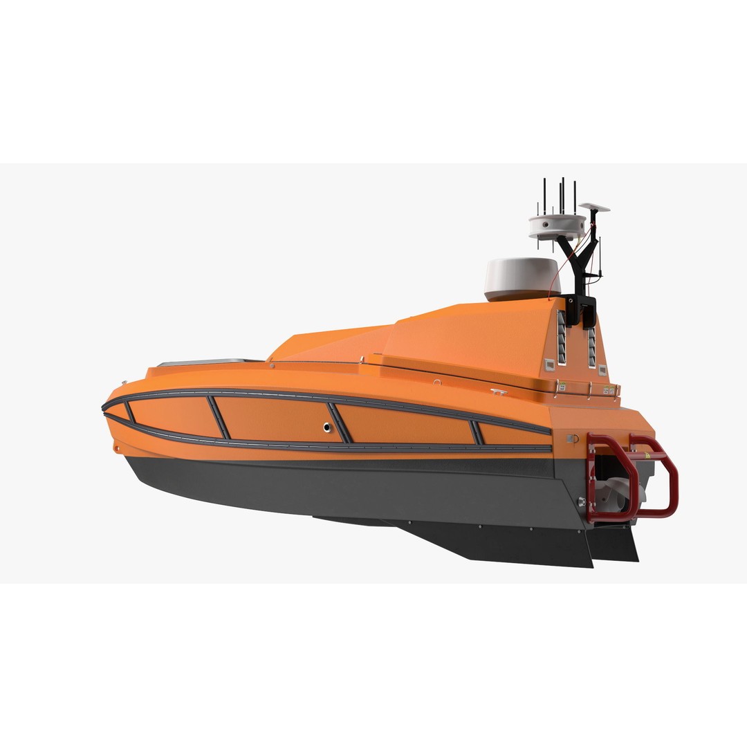 Unmanned Surface Vehicle 3D Model – High Poly PBR Watercraft for Animation - View 12