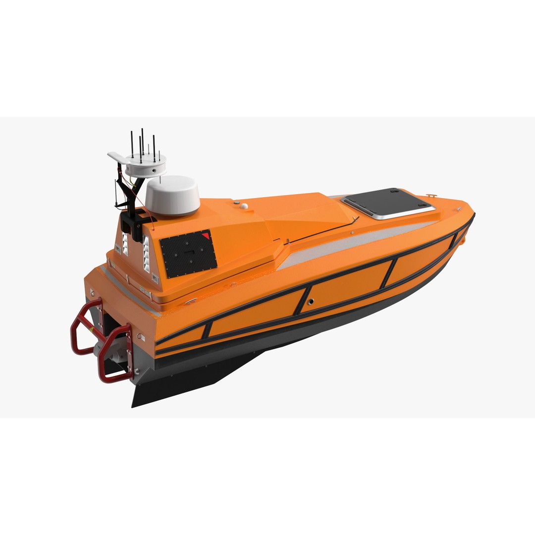 Unmanned Surface Vehicle 3D Model – High Poly PBR Watercraft for Animation - View 13