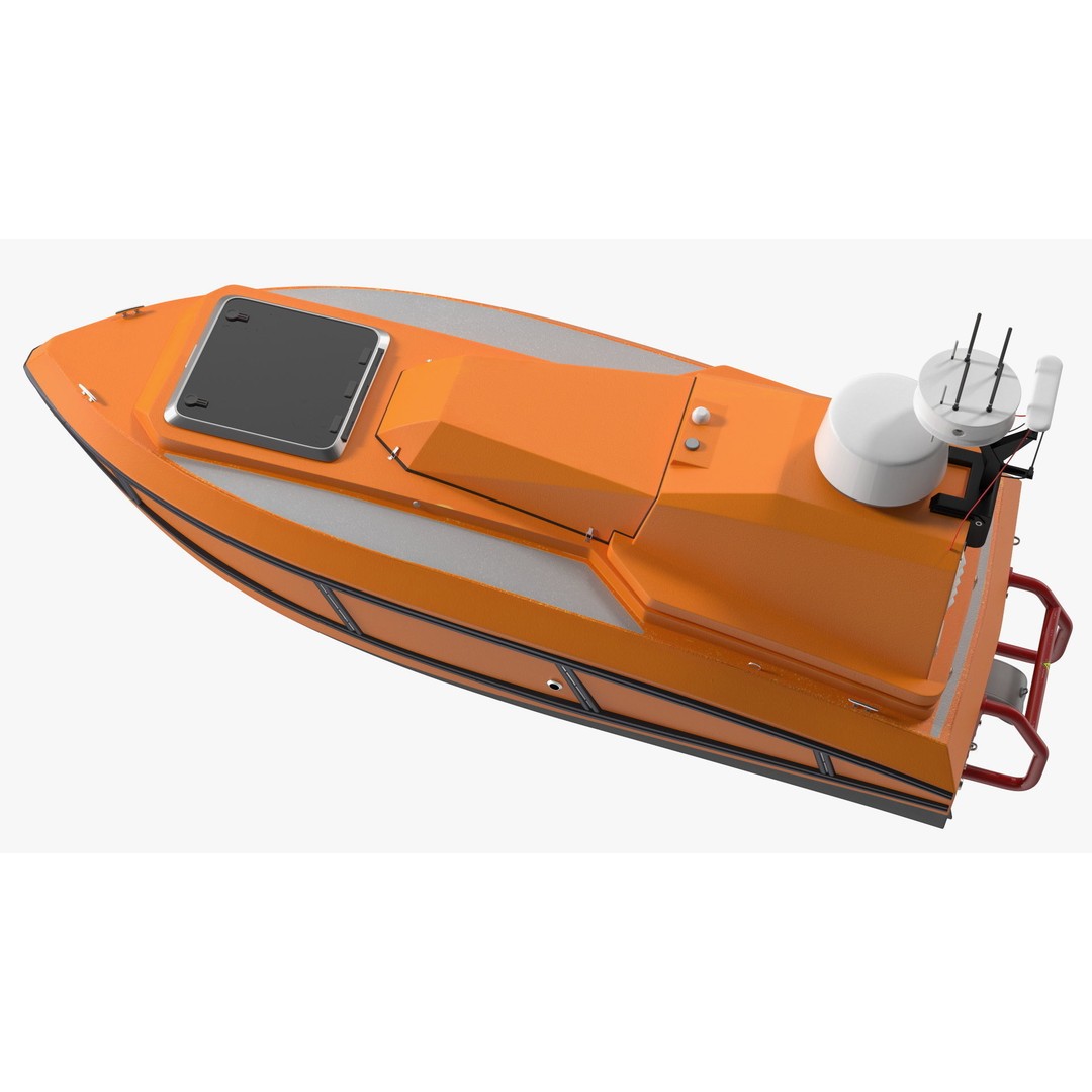 Unmanned Surface Vehicle 3D Model – High Poly PBR Watercraft for Animation - View 14