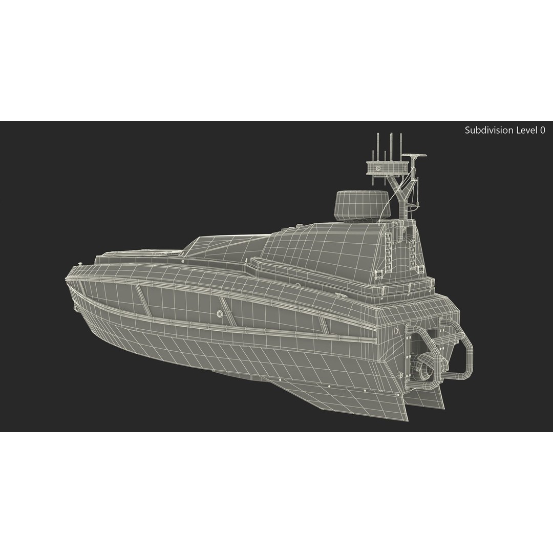 Unmanned Surface Vehicle 3D Model – High Poly PBR Watercraft for Animation - View 18