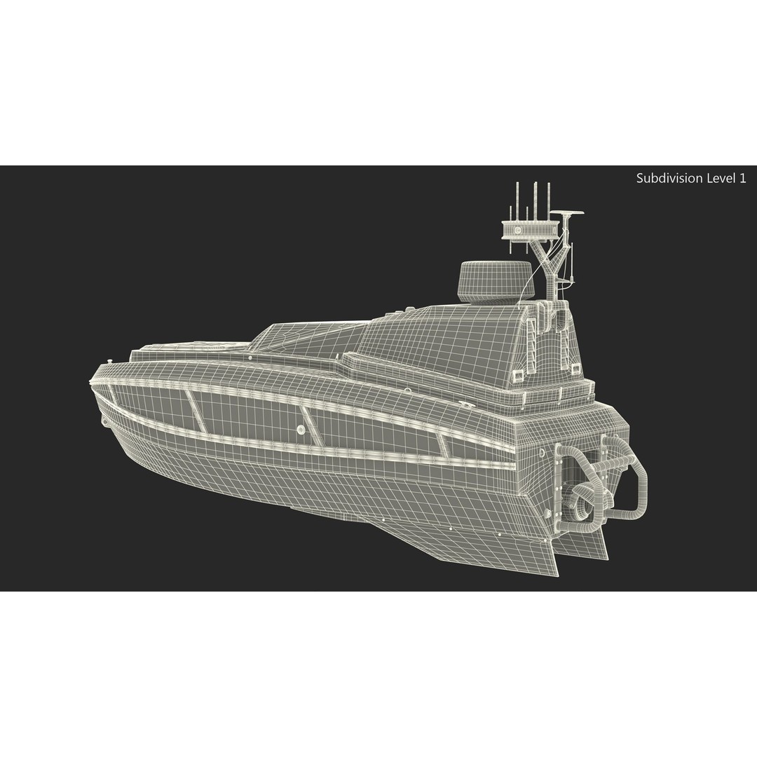 Unmanned Surface Vehicle 3D Model – High Poly PBR Watercraft for Animation - View 19