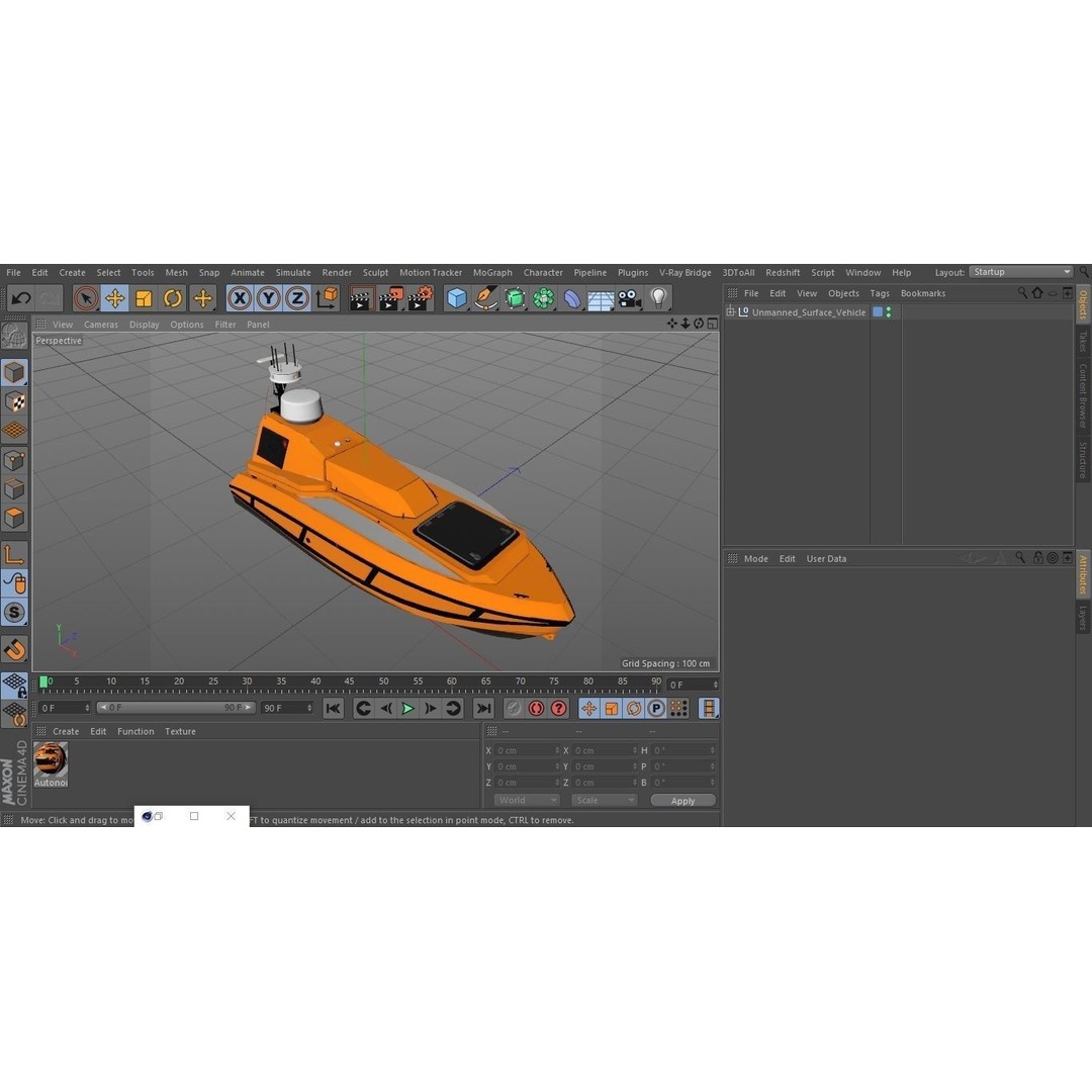 Unmanned Surface Vehicle 3D Model – High Poly PBR Watercraft for Animation - View 23