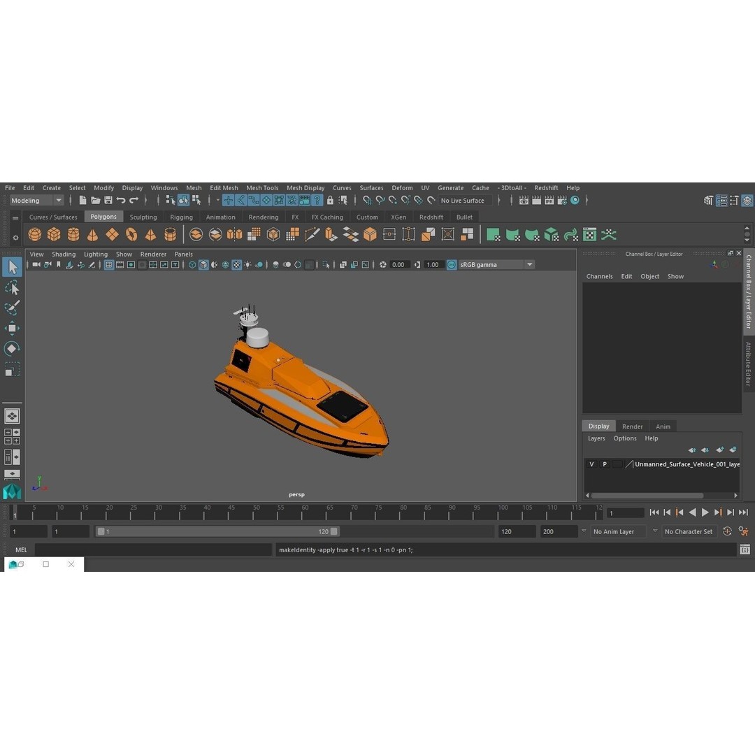 Unmanned Surface Vehicle 3D Model – High Poly PBR Watercraft for Animation - View 24