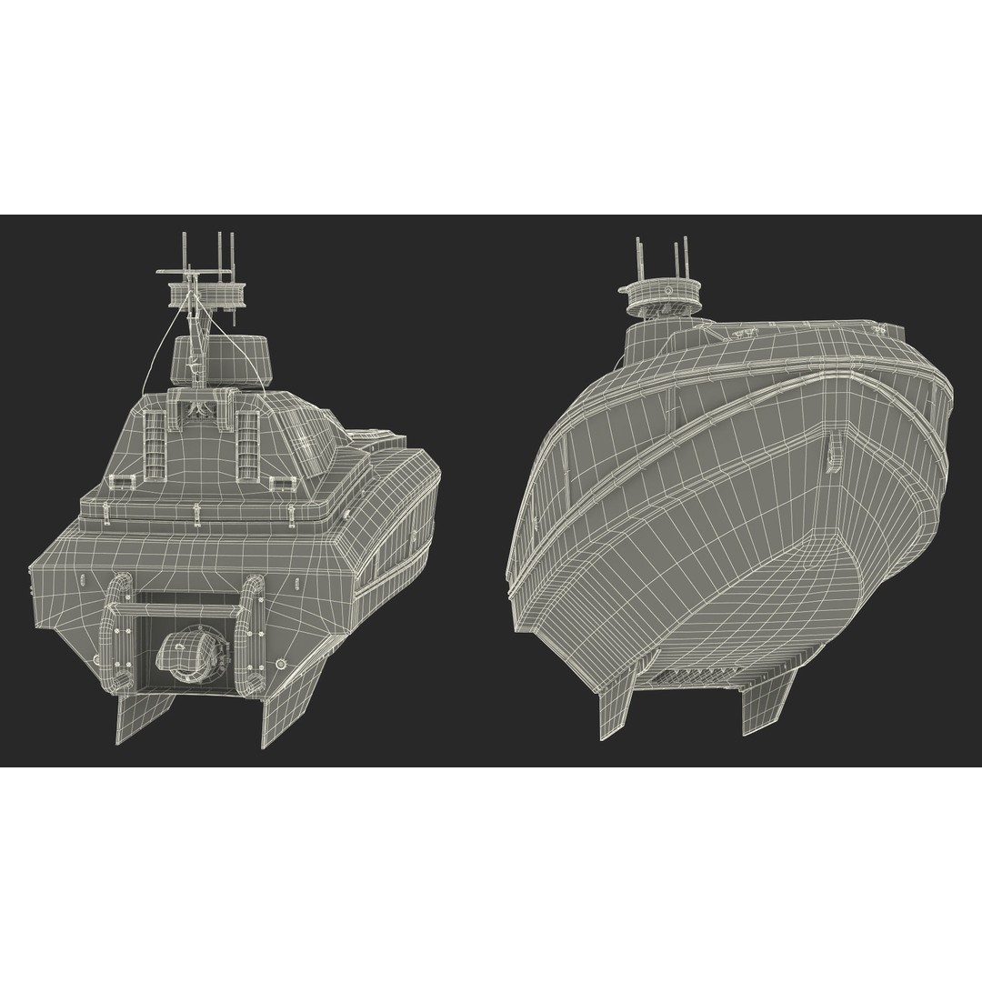Unmanned Surface Vehicle 3D Model – High Poly PBR Watercraft for Animation - View 27
