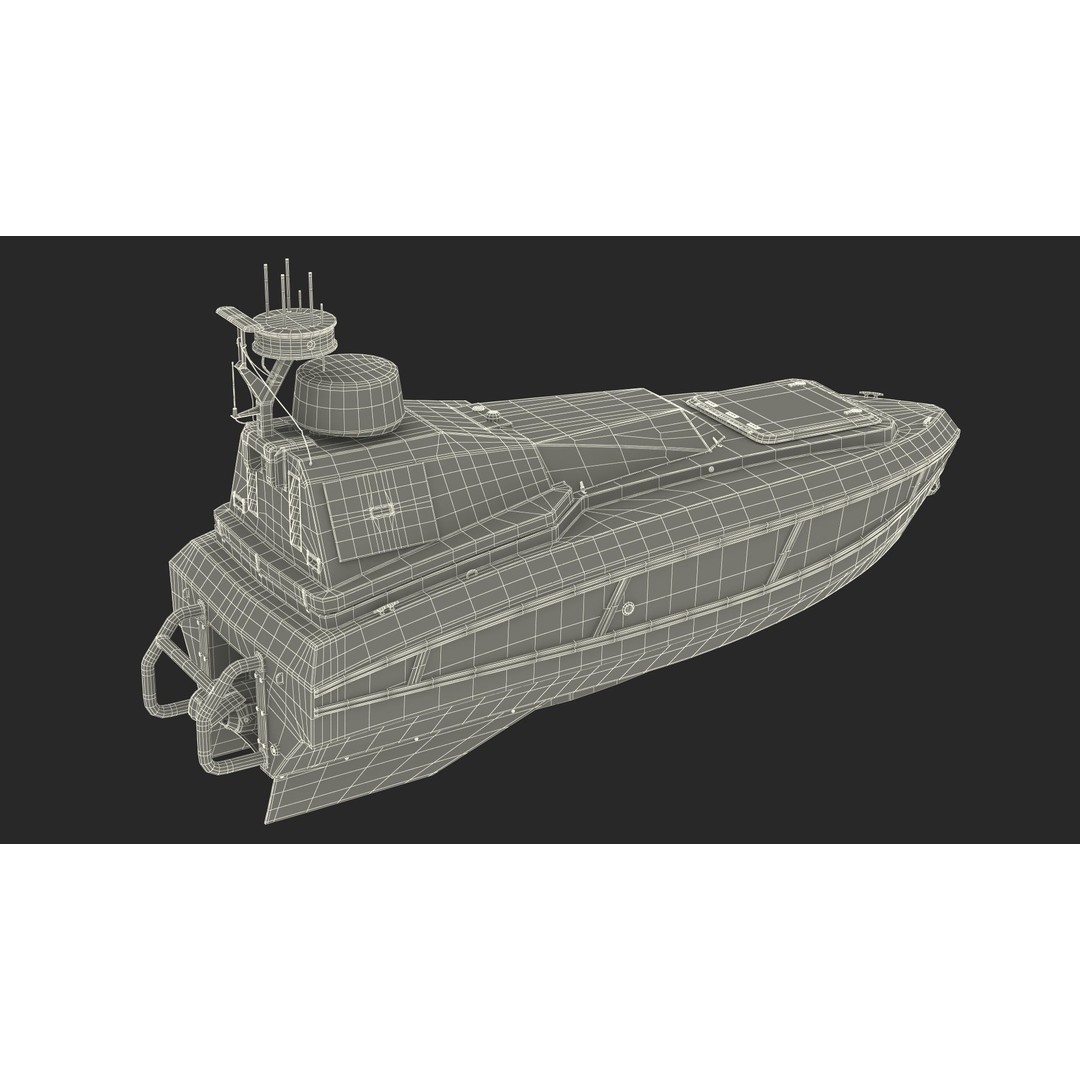 Unmanned Surface Vehicle 3D Model – High Poly PBR Watercraft for Animation - View 29