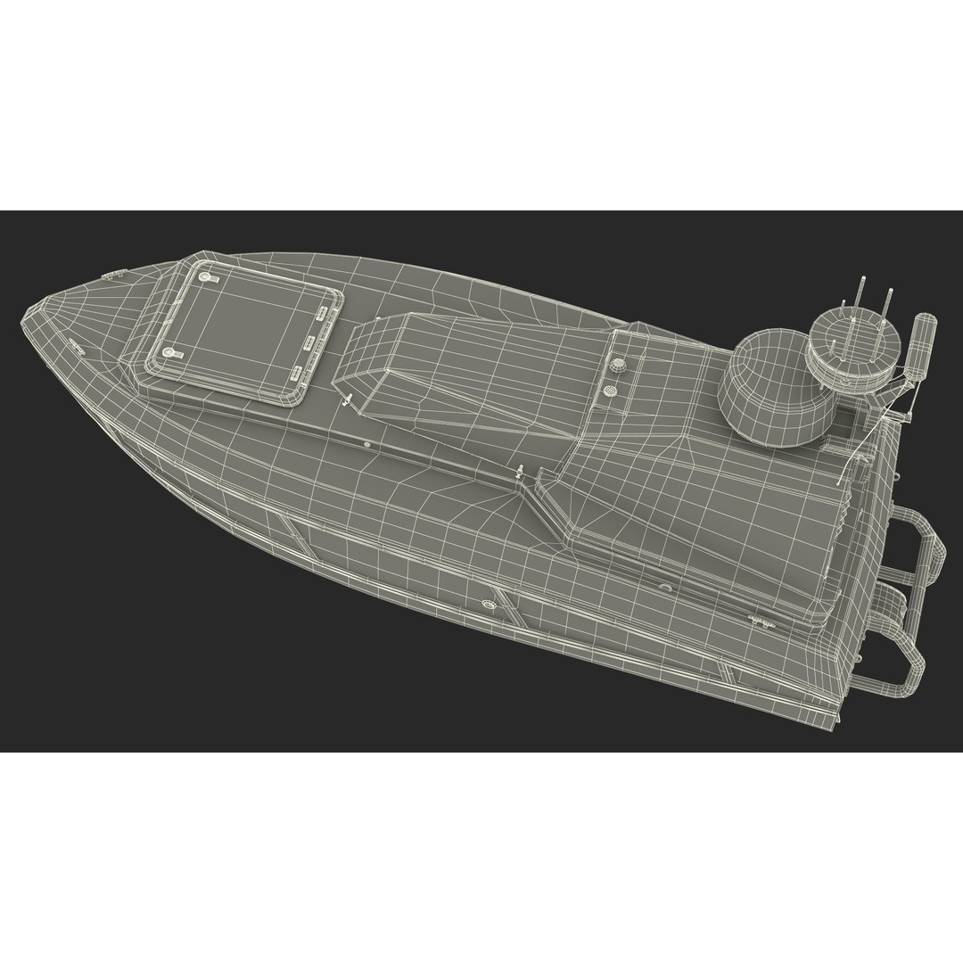 Unmanned Surface Vehicle 3D Model – High Poly PBR Watercraft for Animation - View 30