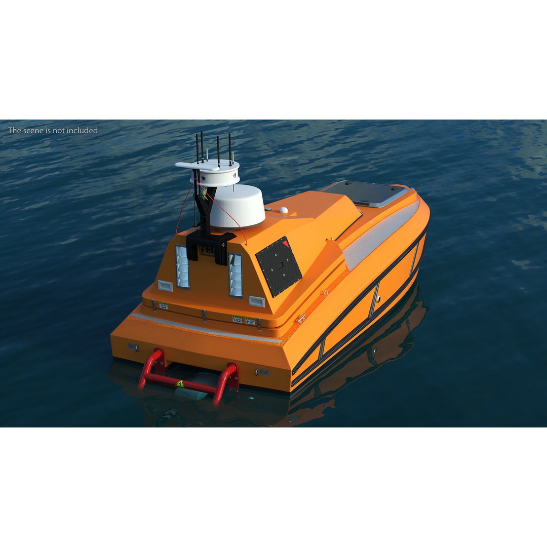 Unmanned Surface Vehicle 3D Model – High Poly PBR Watercraft for Animation - View 6