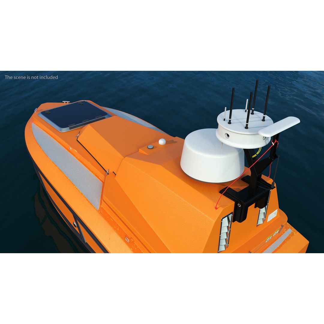 Unmanned Surface Vehicle 3D Model – High Poly PBR Watercraft for Animation - View 7