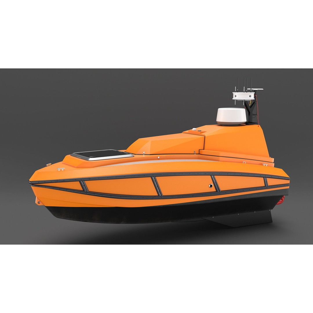 Unmanned Surface Vehicle 3D Model – High Poly PBR Watercraft for Animation - View 8