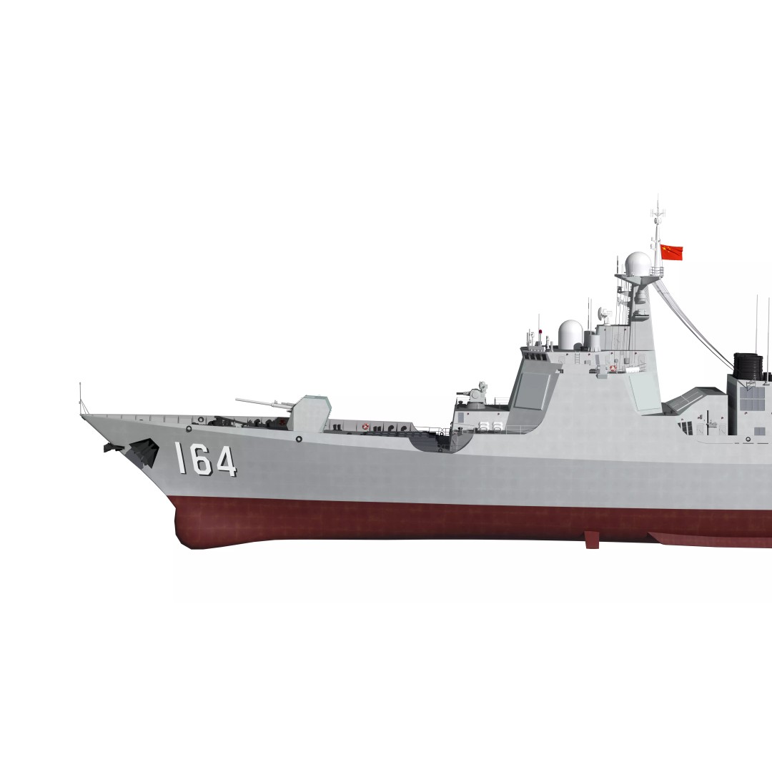 Type 052D Guided-Missile Destroyer 3D Model – High Poly Military Watercraft, FBX, OBJ - View 13