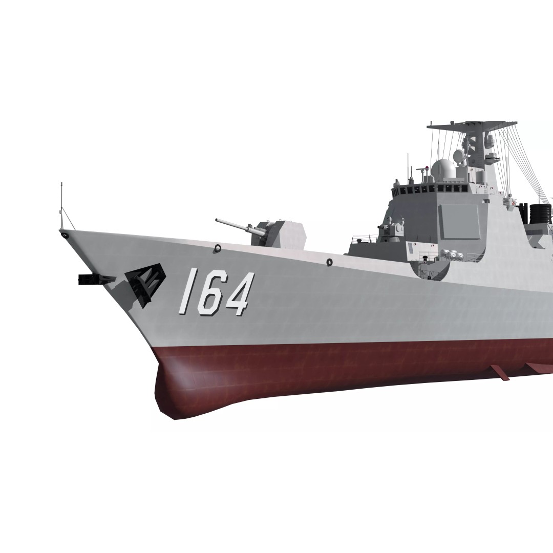 Type 052D Guided-Missile Destroyer 3D Model – High Poly Military Watercraft, FBX, OBJ - View 15