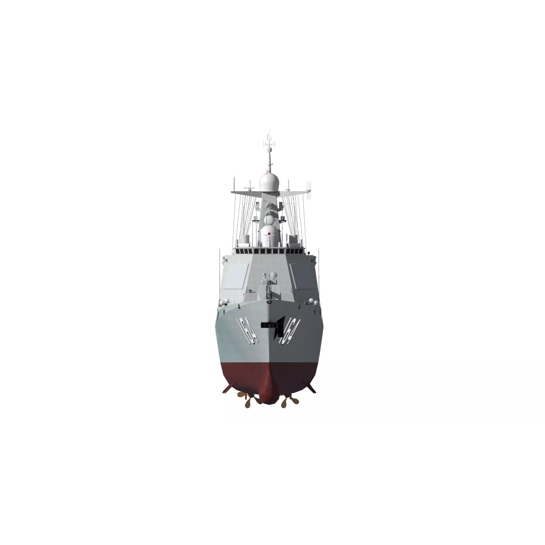 Type 052D Guided-Missile Destroyer 3D Model – High Poly Military Watercraft, FBX, OBJ - View 16