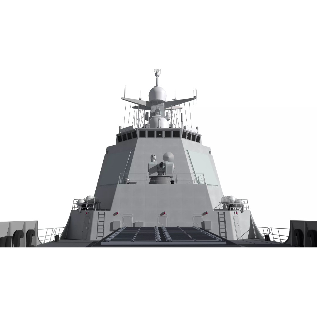 Type 052D Guided-Missile Destroyer 3D Model – High Poly Military Watercraft, FBX, OBJ - View 19