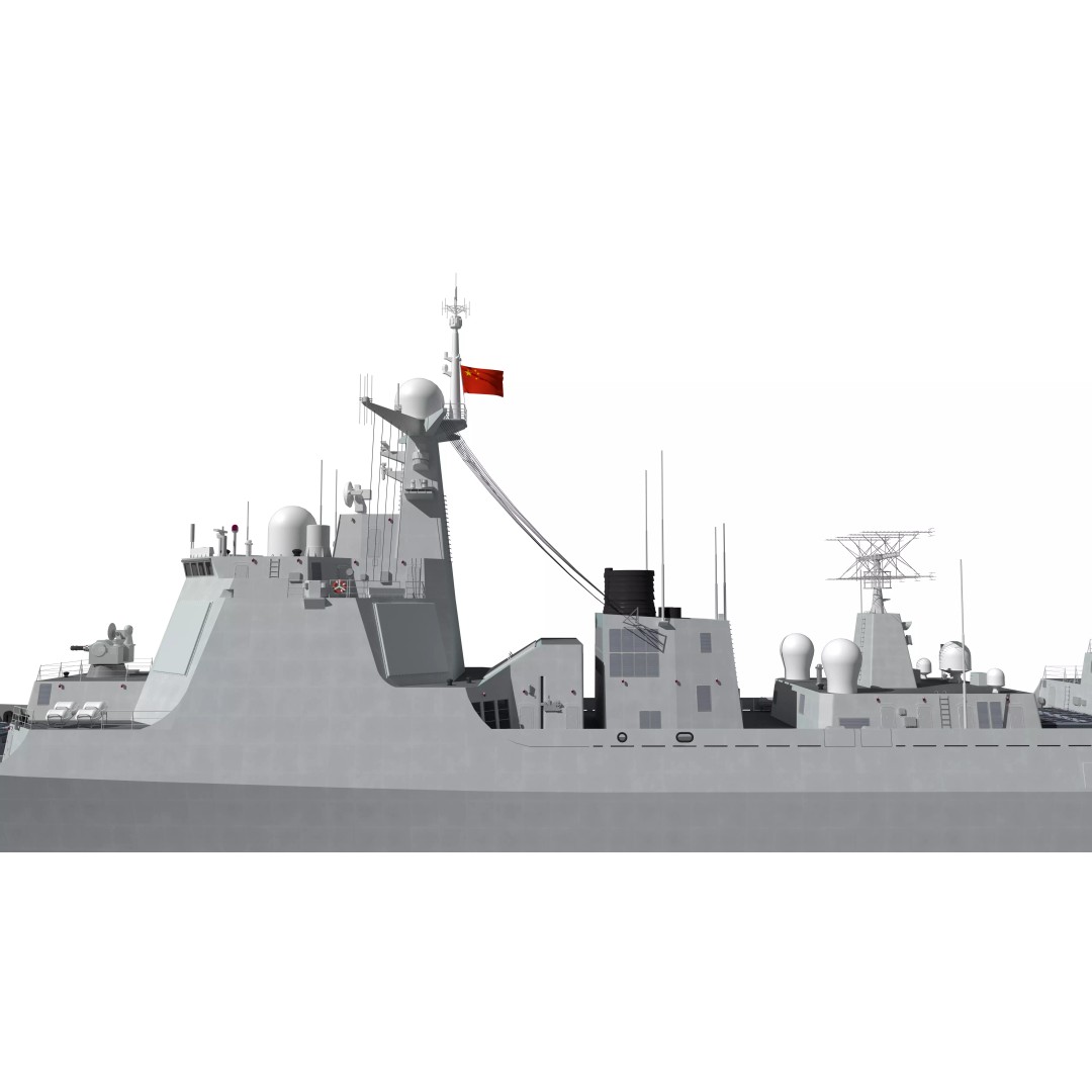 Type 052D Guided-Missile Destroyer 3D Model – High Poly Military Watercraft, FBX, OBJ - View 20