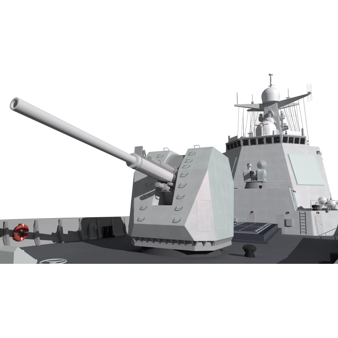 Type 052D Guided-Missile Destroyer 3D Model – High Poly Military Watercraft, FBX, OBJ - View 21