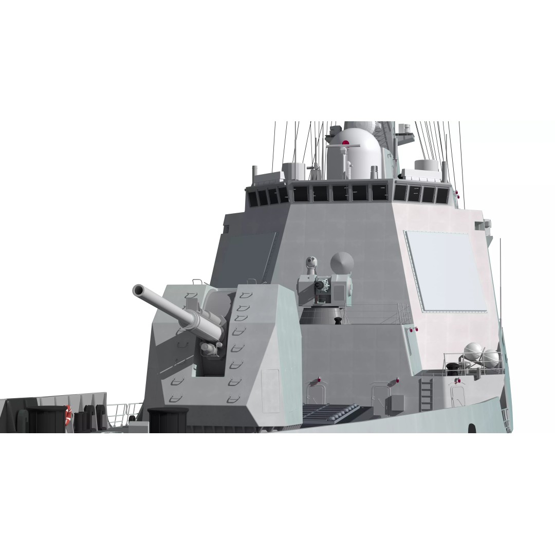 Type 052D Guided-Missile Destroyer 3D Model – High Poly Military Watercraft, FBX, OBJ - View 4