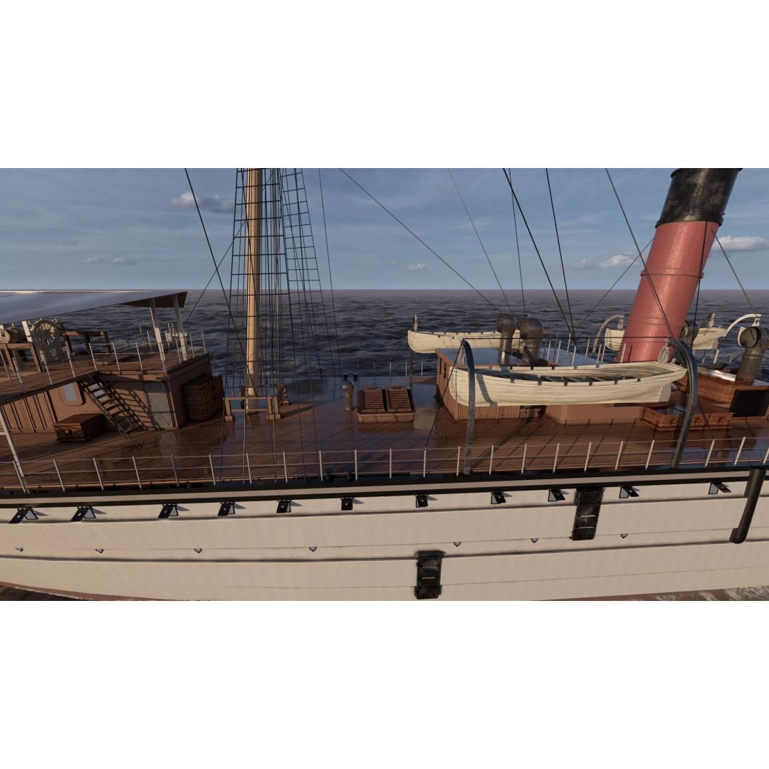 Japanese Navy Merchant Ship 3D Model – Late 19th Century, PBR Textured - View 12