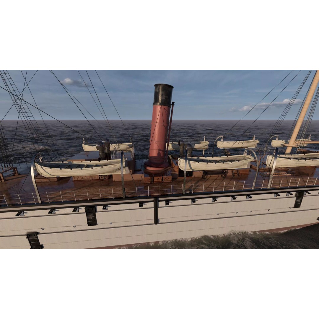 Japanese Navy Merchant Ship 3D Model – Late 19th Century, PBR Textured - View 13