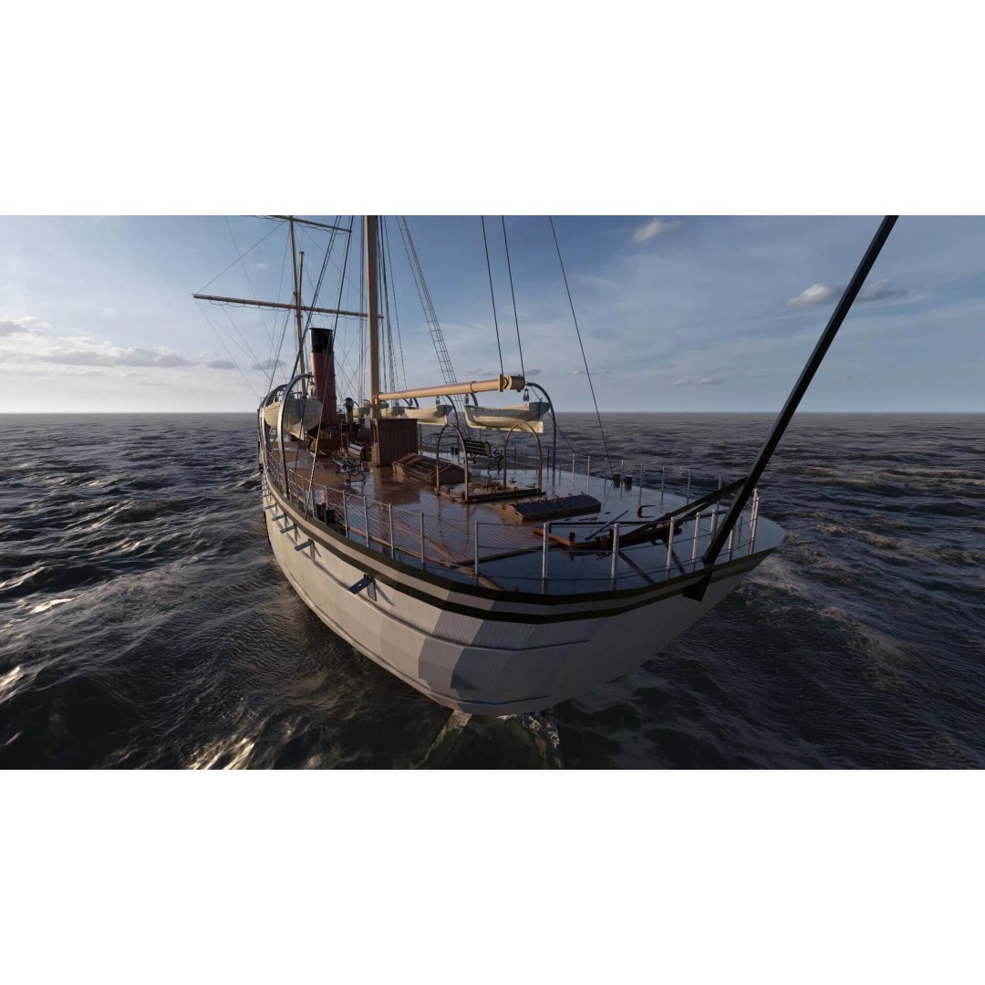 Japanese Navy Merchant Ship 3D Model – Late 19th Century, PBR Textured - View 17