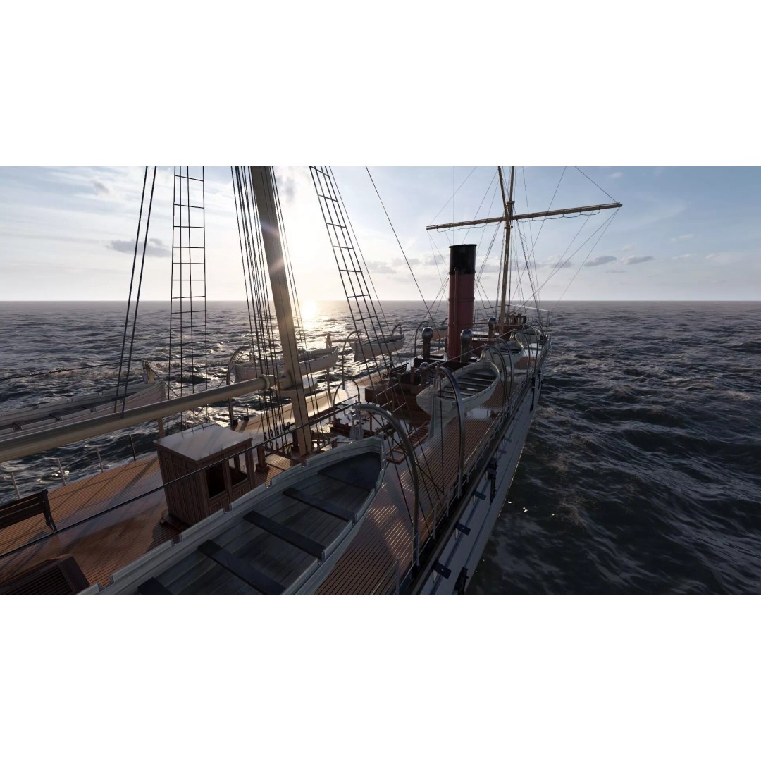 Japanese Navy Merchant Ship 3D Model – Late 19th Century, PBR Textured - View 20