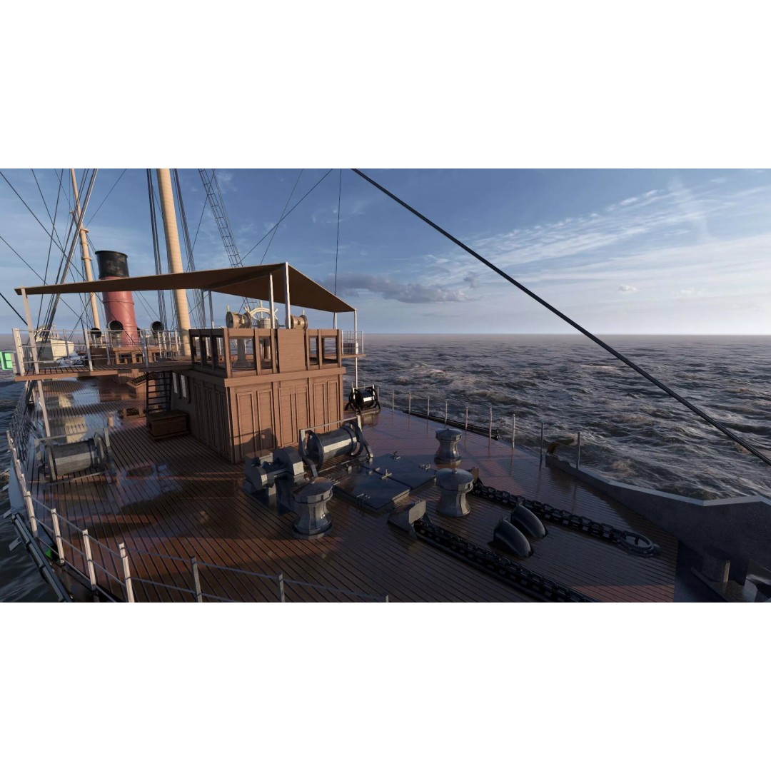 Japanese Navy Merchant Ship 3D Model – Late 19th Century, PBR Textured - View 25